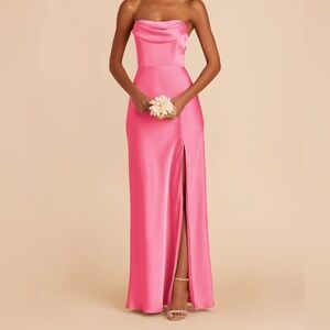 Birdy Grey Mia Bon Bon Pink Satin Dress